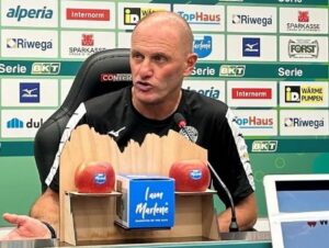 Pierpaolo Bisoli in conferenza stampa