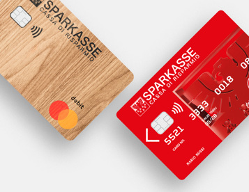 Sparkasse Card per pagare online e in negozio, anche in legno