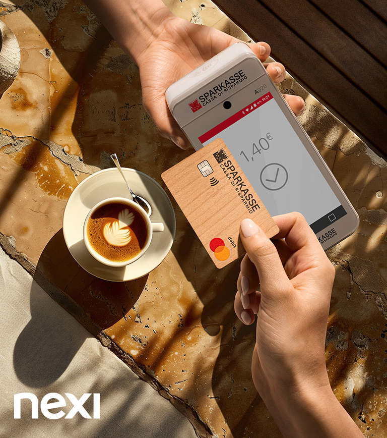 Sparkasse Card per pagare online e in negozio, anche in legno