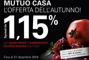 Mutuo Casa: l’offerta dell’autunno