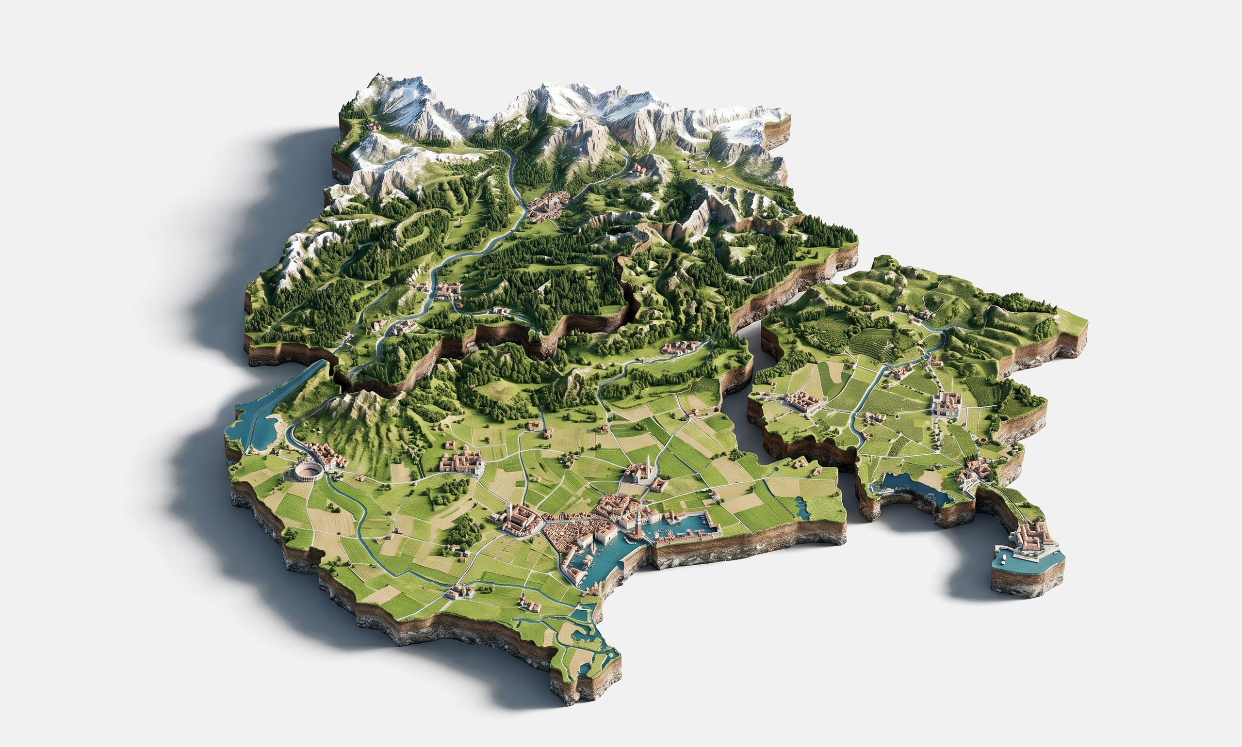 Trentino-Alto Adige, Veneto, Friuli Venezia Giulia e alcune province di Emilia-Romagna e Lombardia.
