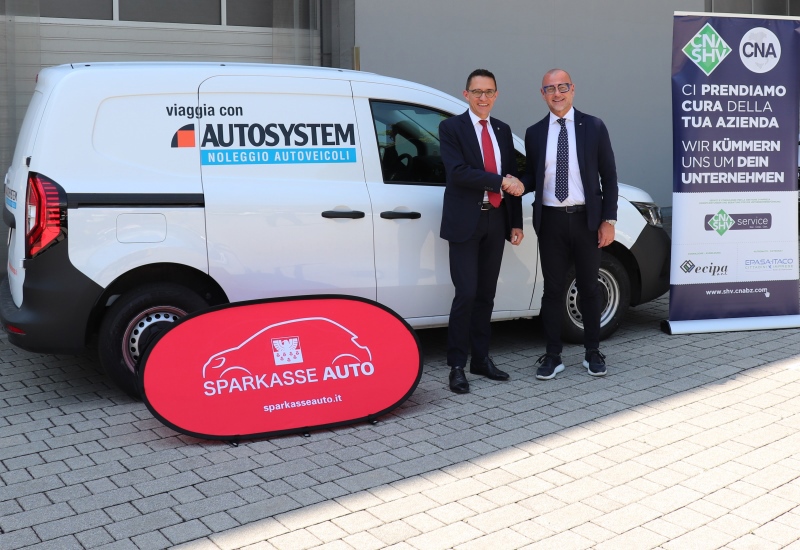 Accordo tra CNA-SHV Alto Adige Südtirol e la Cassa di Risparmio sul noleggio a lungo termine