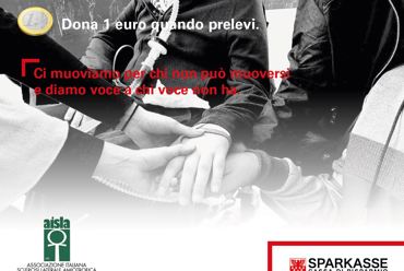 Sparkasse & AISLA insieme a favore degli ammalati di SLA e delle loro famiglie