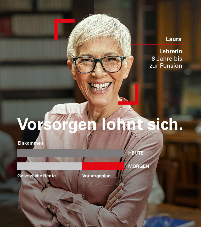 Previdenza Laura, Lehrerin, 8 Jahre bis zur Rente