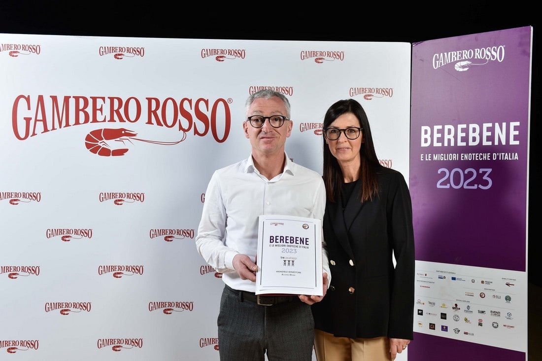 Günther Maier alla premiazione da parte di Gambero Rosso