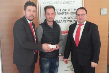 Armin Tappeiner vince il primo premio: un’Apple iPhone 6S - 64 GB