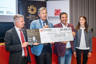 Donati 20.000 €: un importante aiuto ai giovani talenti sportivi altoatesini