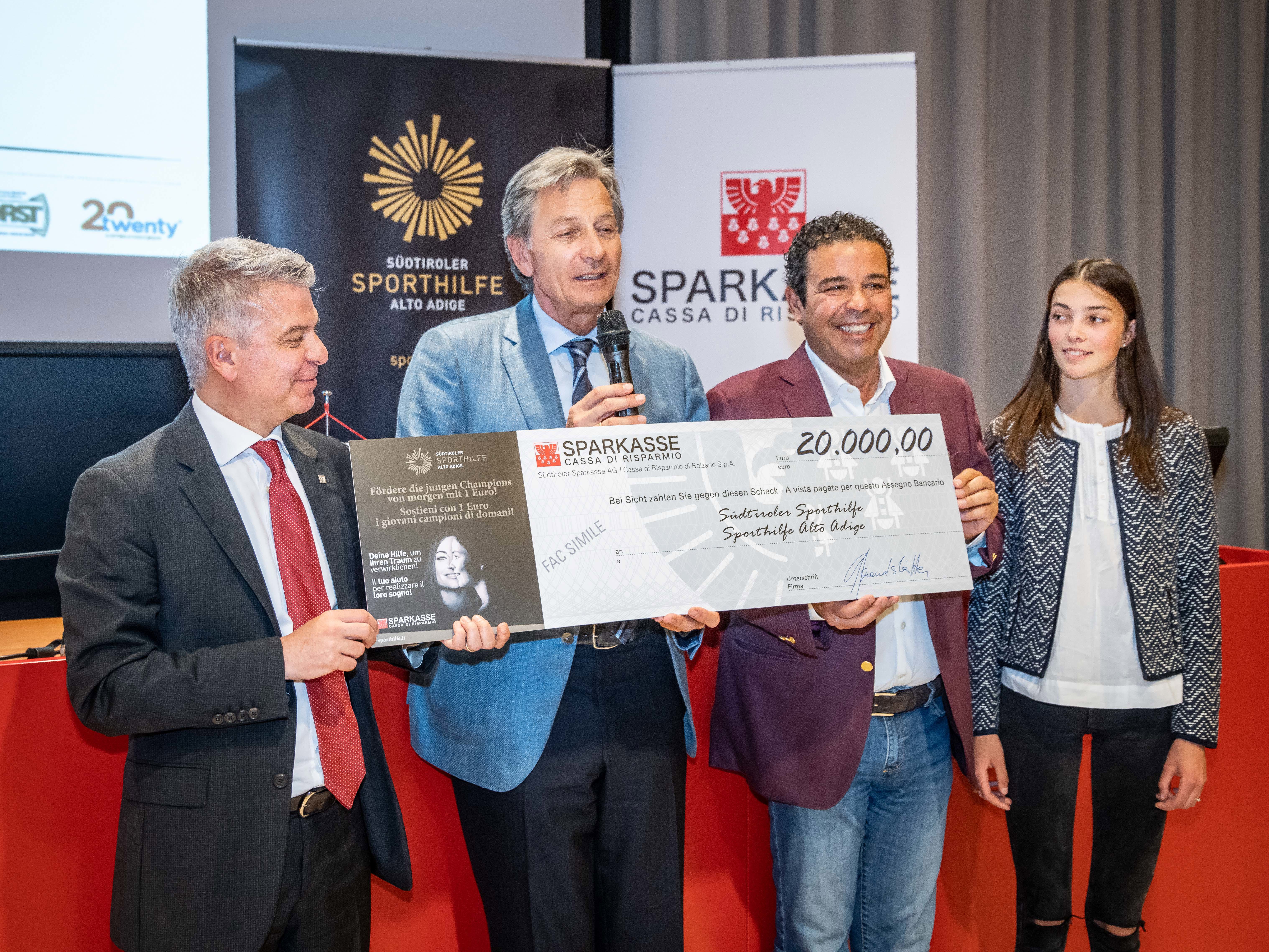 Donati 20.000 €: un importante aiuto ai giovani talenti sportivi altoatesini