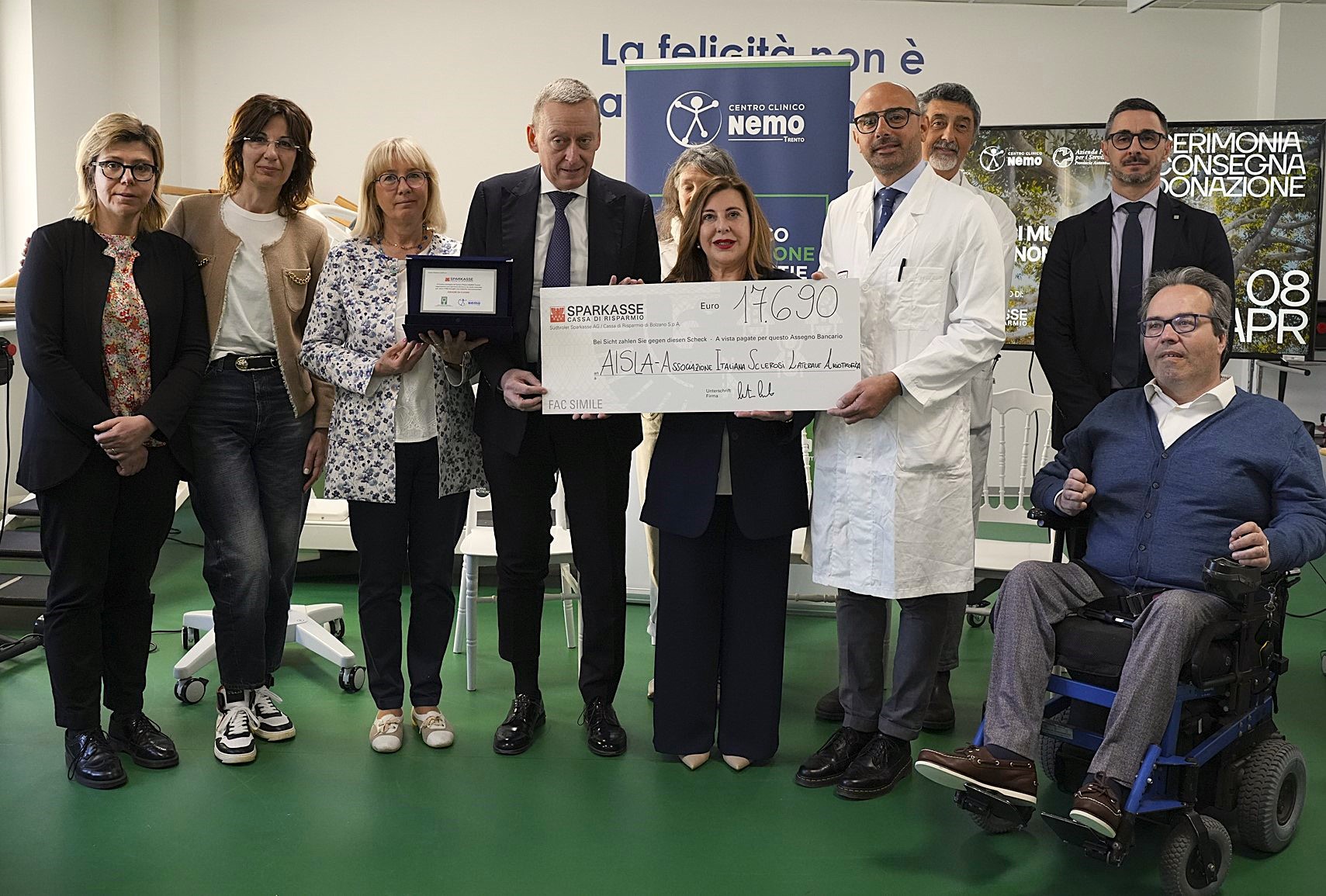 Conclusasi con successo l’azione di beneficenza di Sparkasse e AISLA a favore degli ammalati di SLA